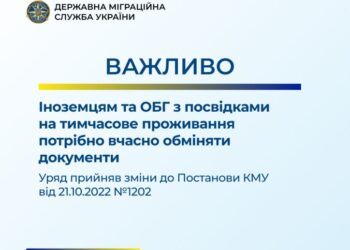 Важлива інформація для іноземців та осіб без громадянства